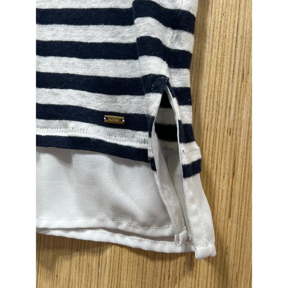 Tommy Hilfiger - Women's Blouse Stripe - Blue/White - Medium - Picture 10 of 12